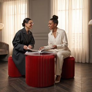 Table ronde pliable, Anne